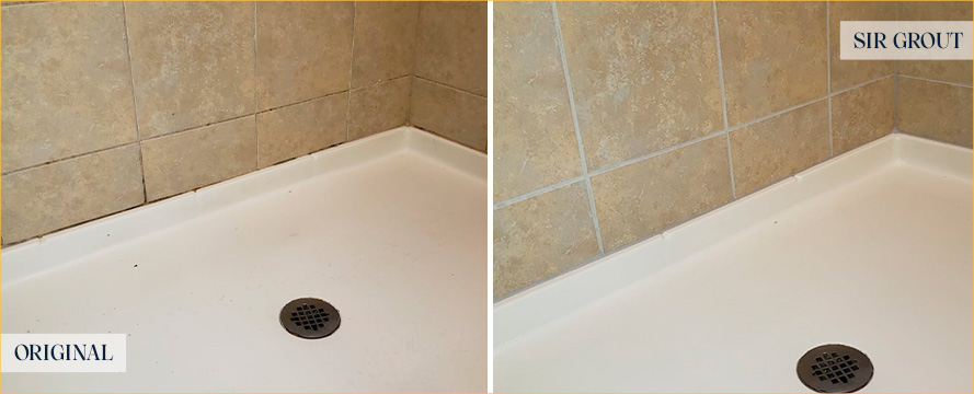 Shower Before and After a Flawless Grout Cleaning in Pittsburgh, PA