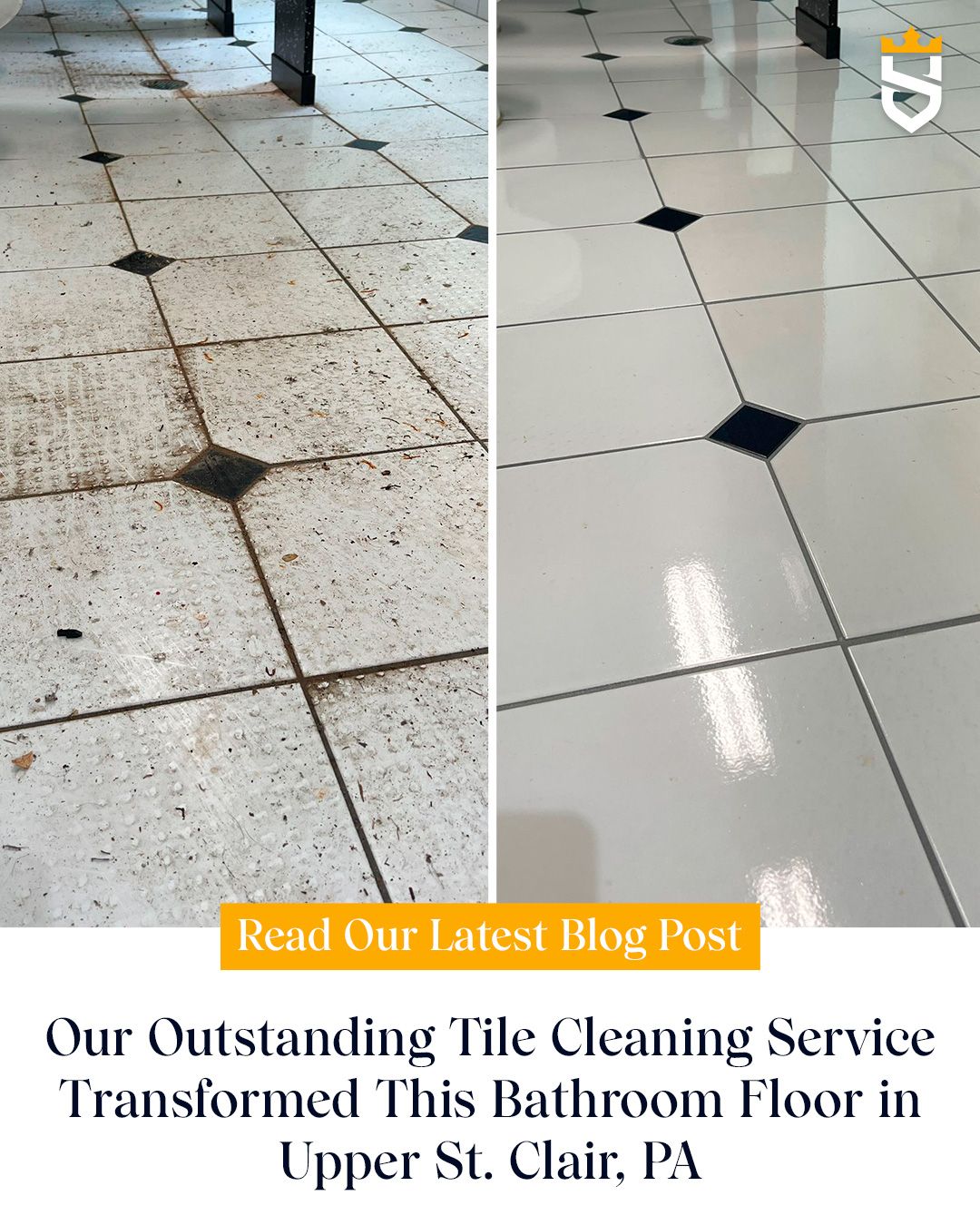 Our Outstanding Tile Cleaning Service Transformed This Bathroom Floor in Upper St. Clair, PA